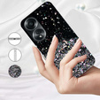 Etui do Oppo A78 5G, Glittery, czarne