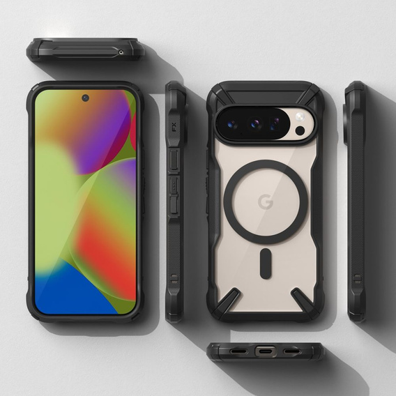 Etui Ringke do Google Pixel 10 / 10 Pro, Fusion X MagSafe, Przezroczyste / Czarne