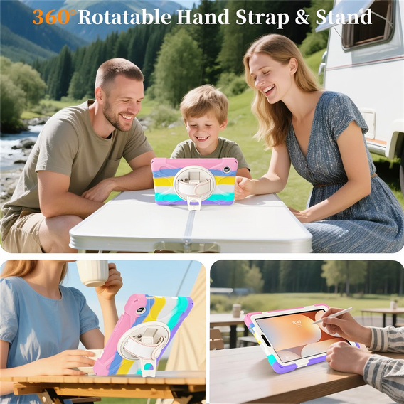 Pancerne etui z podstawką i paskiem na ramię do Samsung Galaxy Tab A11