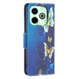 Etui z klapką do Infinix Hot 40i, Wallet, Butterflies niebieskie