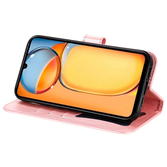 Etui z klapką do Xiaomi Redmi 13C / Poco C65, Mandala, różowe