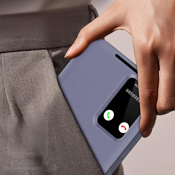 Etui z klapką do Samsung Galaxy S22 Ultra, Smart View Wallet, fioletowe