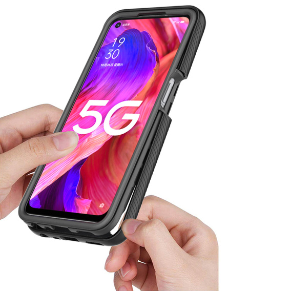 Etui do OPPO A54 5G/A74 5G, Shockproof, z folią, czarne