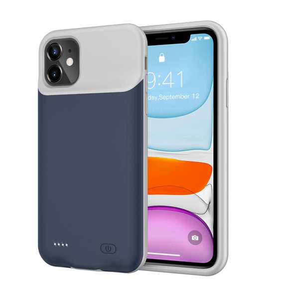 Etui z Baterią 6500mAh do iPhone 11, Niebieskie