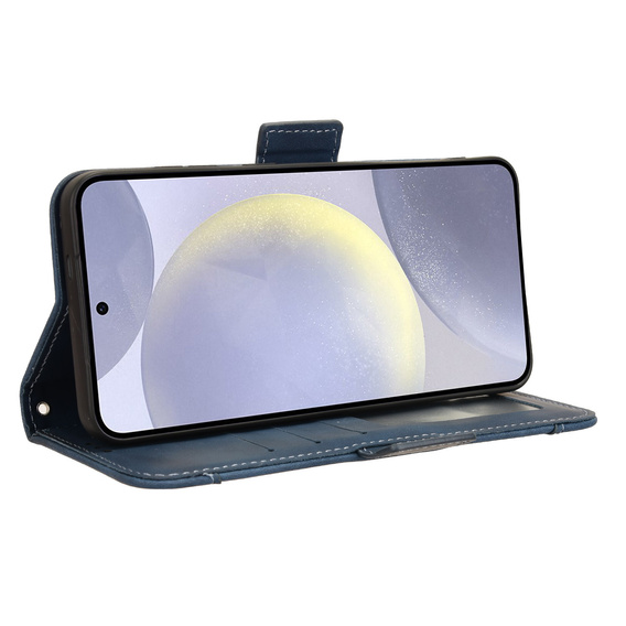 Etui z klapką do Samsung Galaxy S25 FE, Card Slot, granatowe