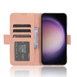 Etui z klapką do Samsung Galaxy S23 FE, Card Slot, różowe