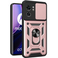 Etui pancerne do Motorola Edge 40, CamShield Slide, różowe rose gold
