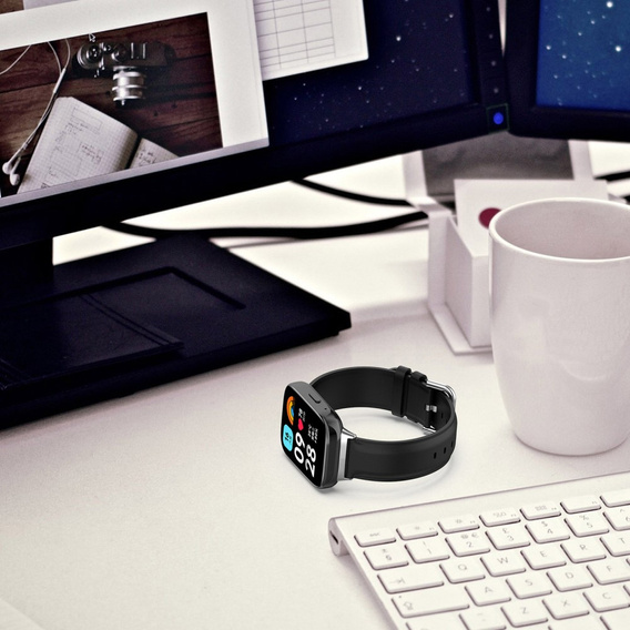 Pasek Skórzany do Xiaomi Redmi Watch 3 Active, Czarny