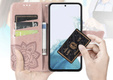 Etui z klapką do Samsung Galaxy A17 5G, portfelowe, Motyl, różowe rose gold