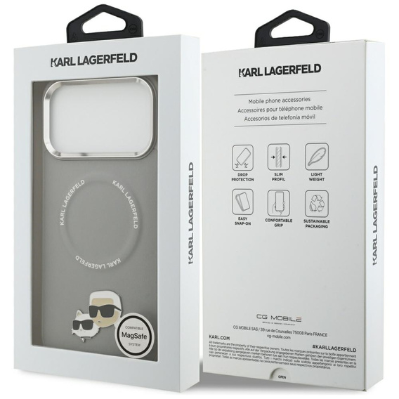 Etui Karl Lagerfeld Karl & Choupette Pins MagSafe do iPhone 17 Pro