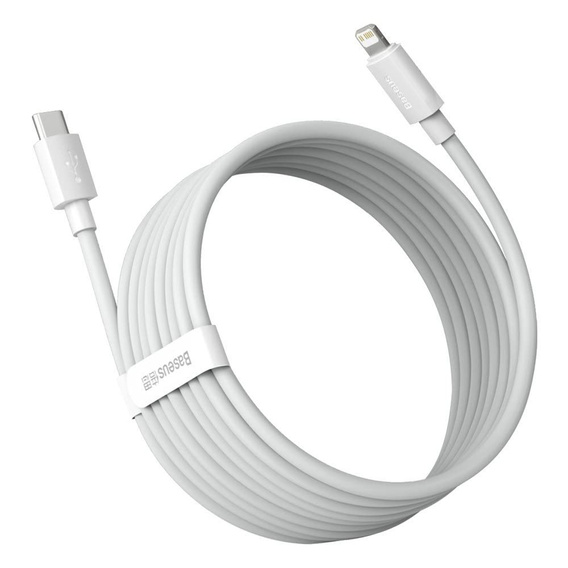 Baseus kabel USB-C Lightning 1,5 m 20 W - 2 sztuki - Biały