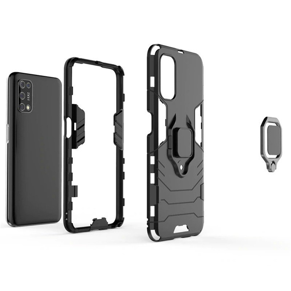 Etui do Realme 7 5G, Kickstand Ring, czarne