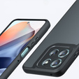 Etui do Xiaomi Redmi 15 5G / 4G, z ochroną aparatu, przezroczyste z czarnymi bokami