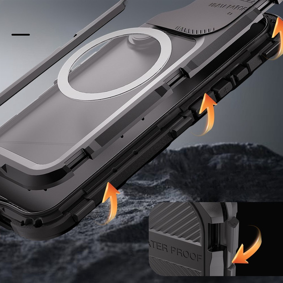 SHELLBOX M Series Waterproof Case do iPhone 16 – Czarny