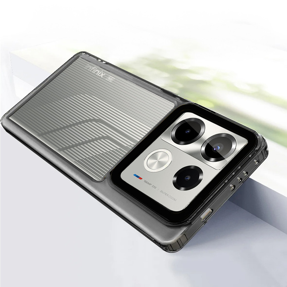Etui do Infinix Note 40 Pro Plus, Fusion Hybrid, przezroczyste / czarne