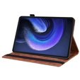 Etui do Xiaomi Pad 6, Classic, z miejscem na rysik, brązowe