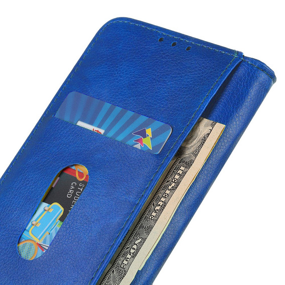 Etui do Xiaomi Poco X3 NFC / Poco X3 PRO, Wallet Litchi Leather, niebieskie