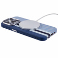 Etui do iPhone 13 Pro Max, Carbon Fiber MagSafe, niebieskie
