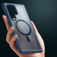 Etui do Samsung Galaxy S25 Ultra, do MagSafe, ERBORD Matt Case, niebieskie + Szkło na ekran