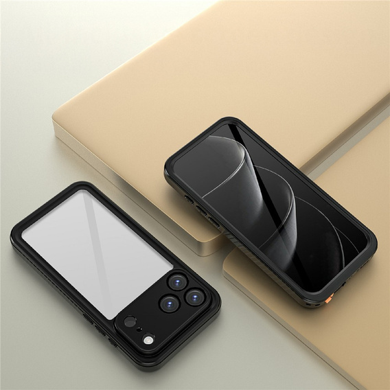 Etui do iPhone 17 Pro, Wodoodporne IP68 Redpepper, czarne