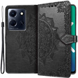 Etui z klapką do Infinix Note 30 5G, Mandala, czarne