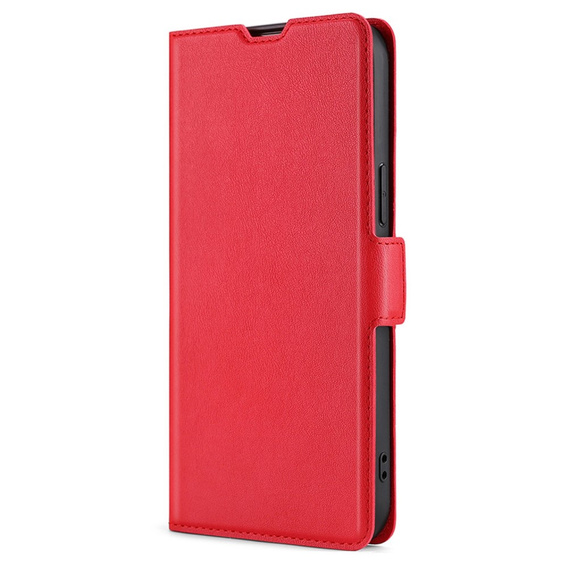 Etui z klapką do Oppo A57s, Wallet Thin Magnet, czerwone