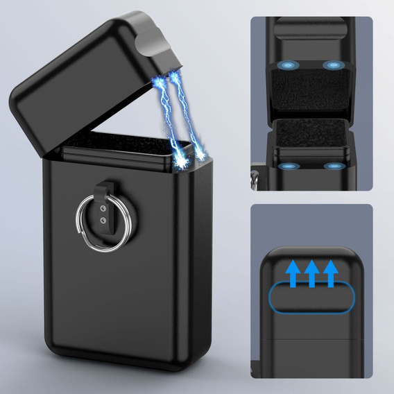 Etui Klatka Faradaya Tech-Protect, na klucz do samochodu, antykradzieżowe RFID KLR200, czarne