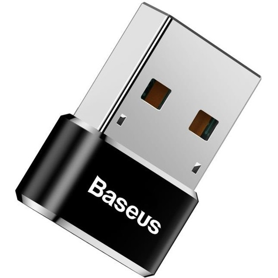 Adapter Baseus Mini OTG USB-A – USB-C, czarny