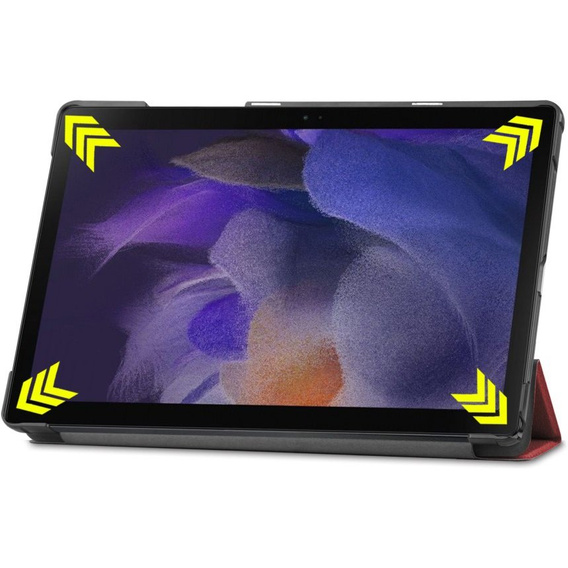 Etui do Samsung Galaxy Tab A8 10.5 SM-X200 SM-X205, Smartcase, bordowe