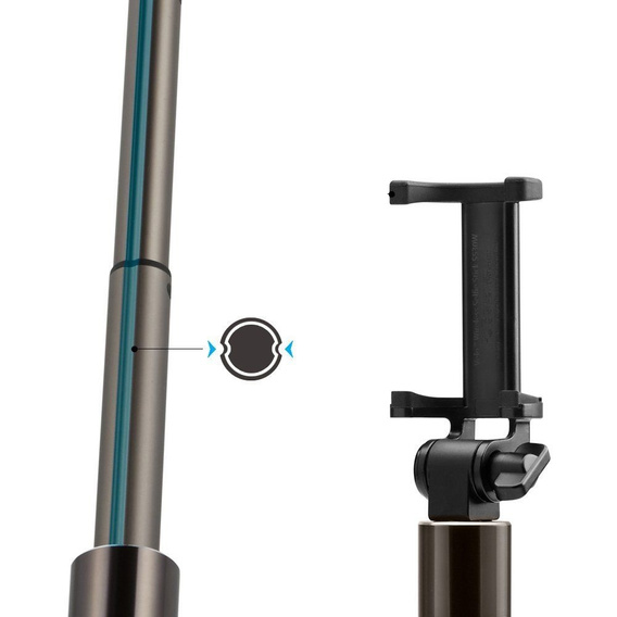 Uchwyt selfie stick, Spigen S530W, Wireless, bluetooth, do zdjęć, czarny