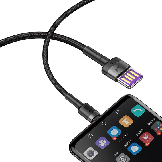 Baseus Tungsten kabel USB-A USB-C 1 m 100 W - Czarny