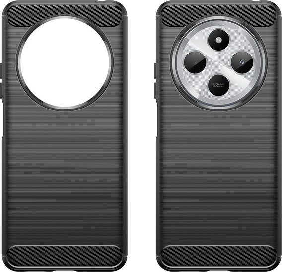 Etui do Xiaomi Redmi 14C / Xiaomi Poco C75, Carbon, czarne