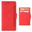 Etui z klapką do Xiaomi Redmi Note 13 5G, Card Slot, czerwone