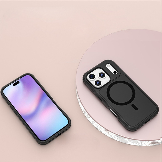 Etui MagForce do iPhone 17 Pro, do MagSafe, pancerne, czarne