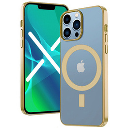 Etui do iPhone 13 Pro, ERBORD Hybrid MagSafe Case, złote