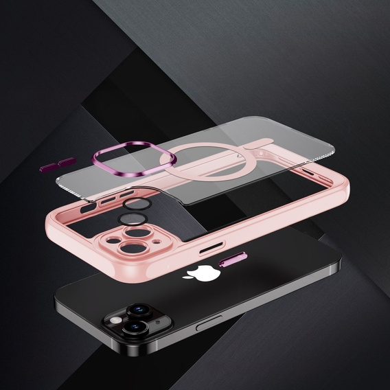 Etui do iPhone 13, ERBORD Impact Guard, do MagSafe, różowe
