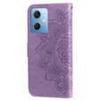 Etui z klapką do Xiaomi Redmi Note 12 5G / POCO X5 5G, Mandala, fioletowe