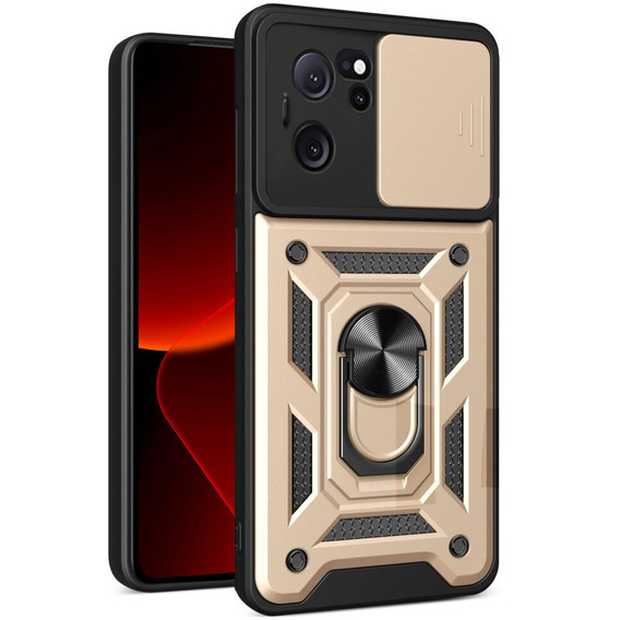 Etui pancerne do Xiaomi 13T / 13T Pro, CamShield Slide, złote