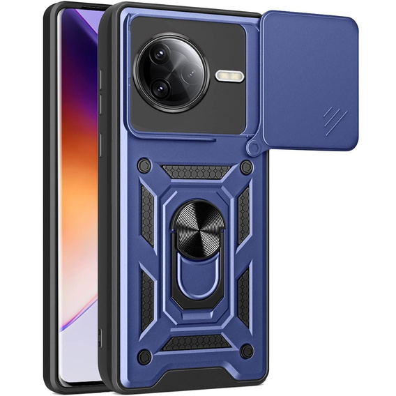 Etui pancerne do Xiaomi Poco F7 Ultra, CamShield Slide, niebieskie
