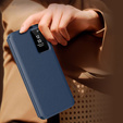 Etui z klapką do Samsung Galaxy S24 FE, Smart View Wallet, granatowe