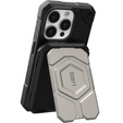 Magnetyczny portfel Urban Armor Gear do iPhone – srebrny, kompatybilny z MagSafe
