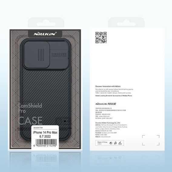 Etui NILLKIN do iPhone 14 Pro, CamShield Case, Black