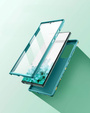 Etui do Samsung Galaxy S22 Ultra, Suritch Full Body Marble, zielone