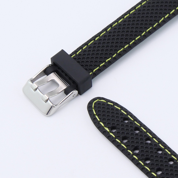 Pasek Silikonowy do Xiaomi Smart Band 10 / 9 / 8, Czarny / Zielony