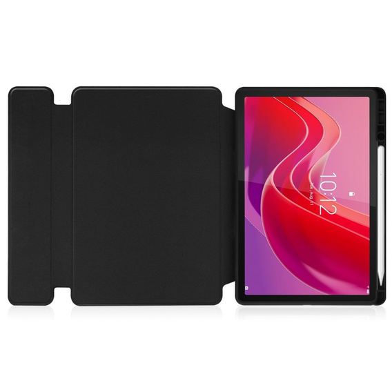 Etui z klawiaturą do Lenovo Tab M11, Rotary 360° Leather, czarne