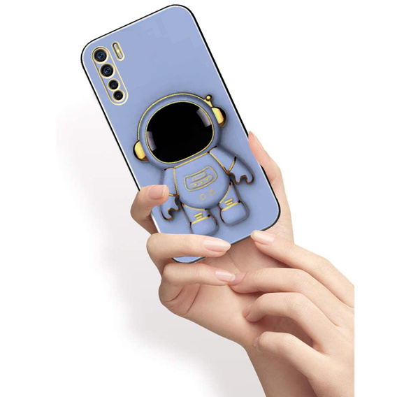 Etui do Oppo A91/F15, Astronaut, niebieskie