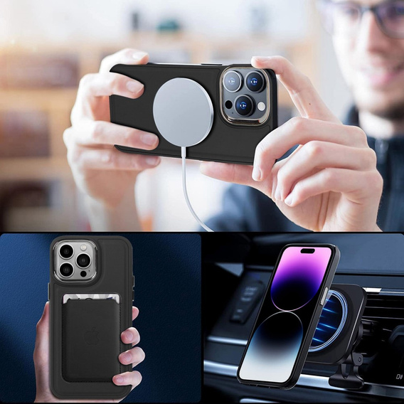 Etui do iPhone 14 Pro Max, Skin-touch MagSafe, czarne
