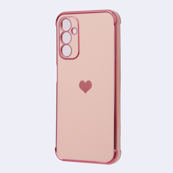 Etui do Samsung Galaxy A14 4G/5G, Electro heart, różowe rose gold