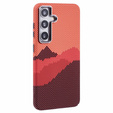 Etui do Samsung Galaxy S25, Carbon Fiber MagSafe, pomarańczowe