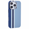 Etui do iPhone 16 Pro, Carbon Fiber MagSafe, niebieskie